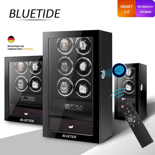 Automatic 12-Slot Touch Control Protective Watch Winder Box Piano Lacquer Finish OEM Luxury Watch Storage Shaker Sleek Design