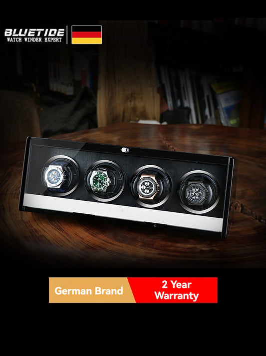 Automatic Home Use 2-Slot Watch Winder with Rotating Display Stand Watch Holder Box and Case for Mechanical Watches