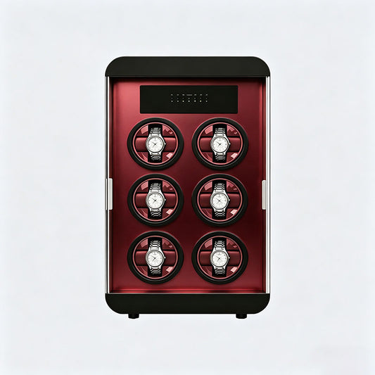 Premium Automatic 6-Slot Metal Watch Winder Custom Color Aluminum Alloy Watch Box for Automatic Winding Factory OEM