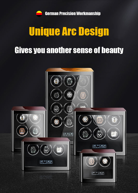 Manufacturer Wholesale 2-slot Automatic Winding Watch Winder Square Wood Eco-friendly Display Box Touch