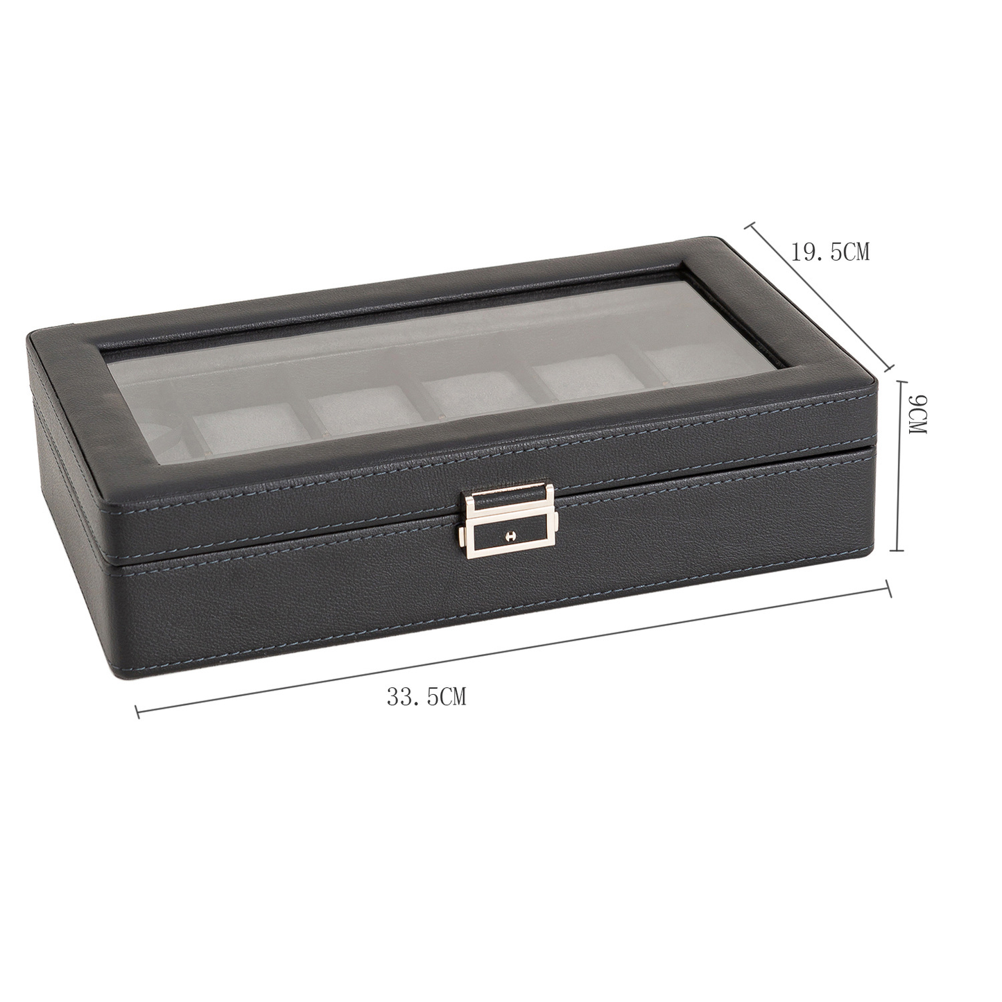 Large Capacity Green New PU Leather Watch Storage Box 12-Slot Cases for Watches