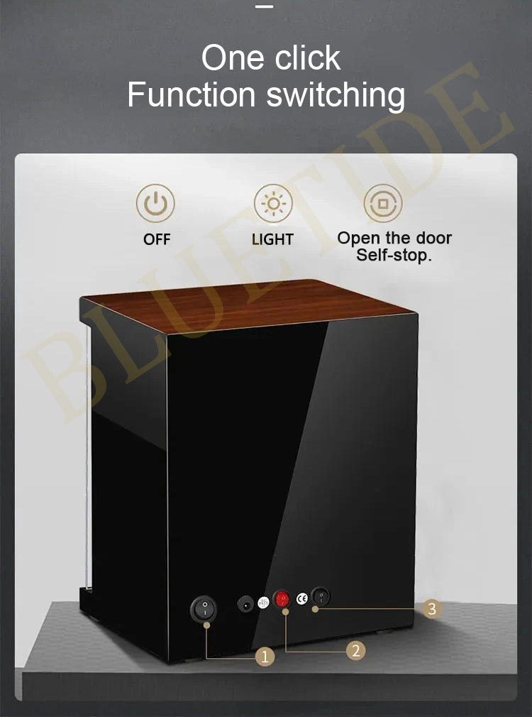 9-Slot Watch Winder Box with Protective Storage Piano Baking Lacquer for Automatic Winding Watches
