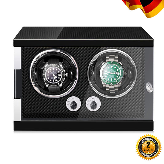 2-Slot Watch Winder Box Automatic Watch Storage Mabuchi Motor Shakes Watches Automatically Winding for Watches