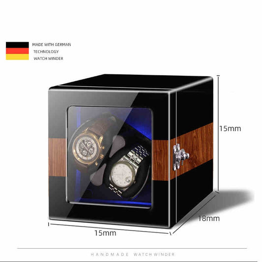 Premium Smart Watch Winder Intelligent & Elegant Design Mabuchi Motor Ultra-quiet Operation 2-Slot