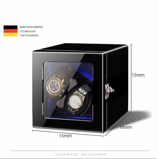 Premium Smart Watch Winder Intelligent & Elegant Design Mabuchi Motor Ultra-quiet Operation 2-Slot