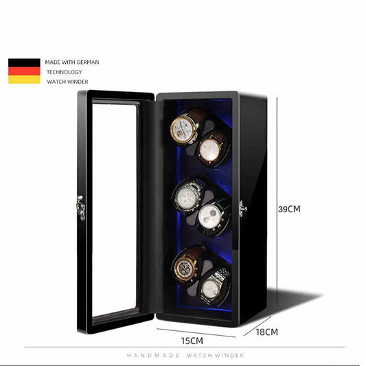 Wholesale Premium 6-Slot Mechanical Watch Winder Anti-Magnetic Watch Turner Vibrator Automatic Winding Watch Protective
