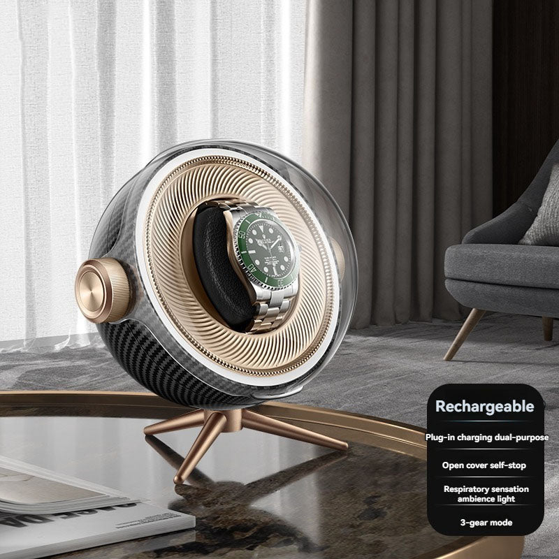 Unique Design 1 Slot Elegant Luxury Watch Winder OEM ODM Watch Box Rotating Watch Box