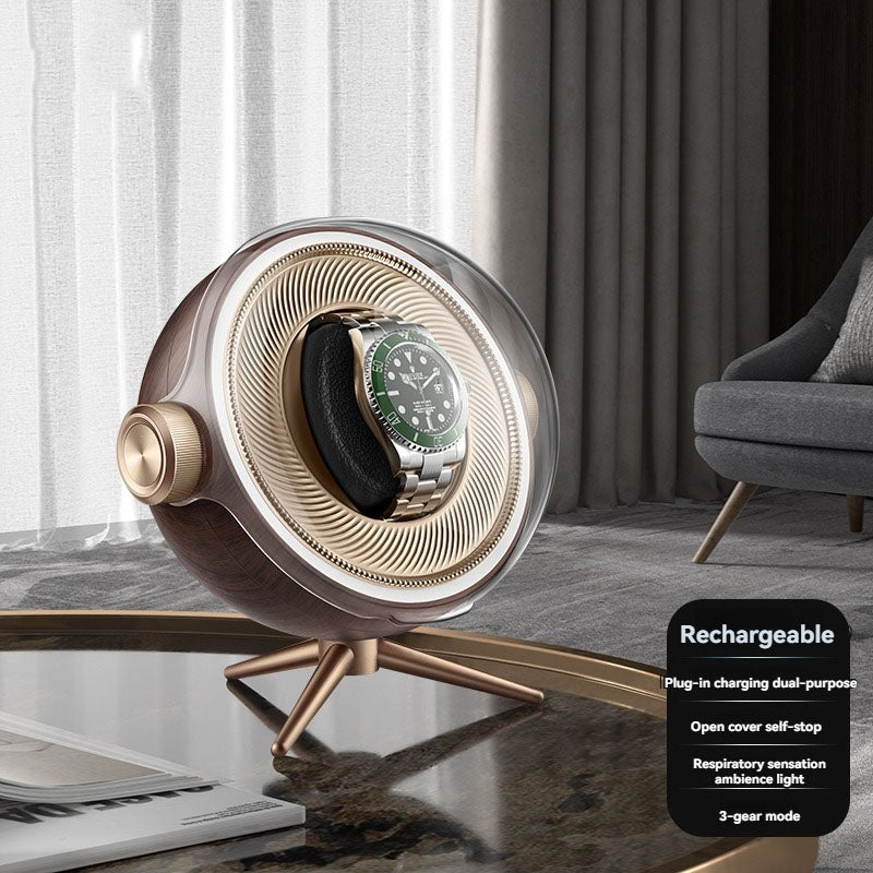 Unique Design 1 Slot Elegant Luxury Watch Winder OEM ODM Watch Box Rotating Watch Box