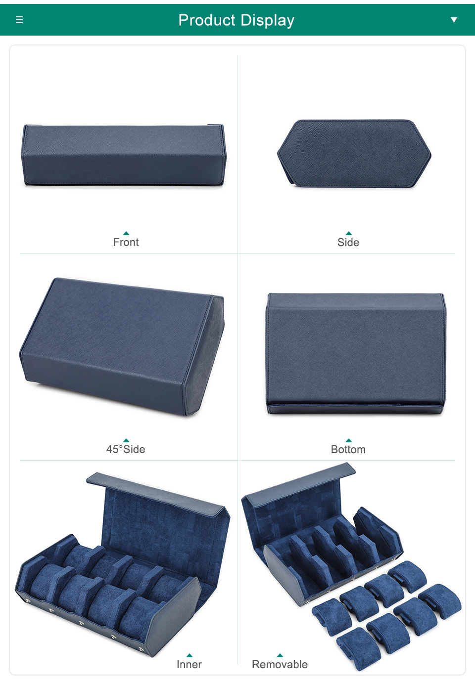 Portable Handmade Leather Watch Roll Travel Box 8 Slots Removable Suede Holder Dustproof Custom Logo